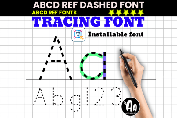 Abcd Ref Dashed Dotted Tracing Font - Featured Image