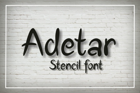 Adetar Stencil Font - Featured Image