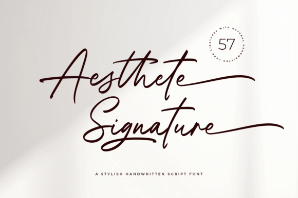 Aesthete Signature Font - Featured Image