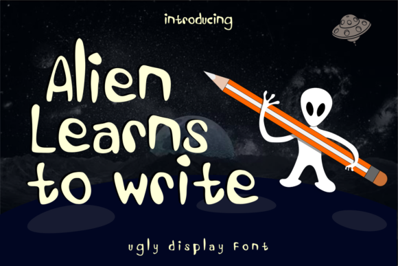 Alien Learns to Write Font - Featured Image