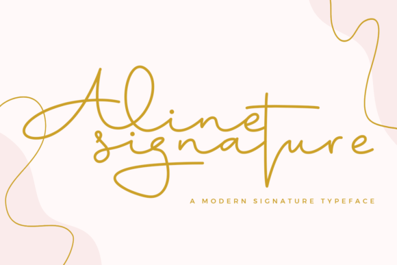Aline Signature Font - Featured Image