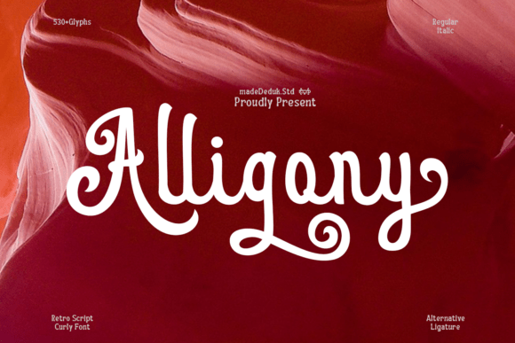 Alligony Font - Featured Image