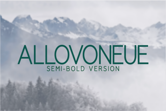 Allovoneue Semi-Bold Font - Featured Image