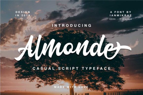 Almonde Script Font - Featured Image