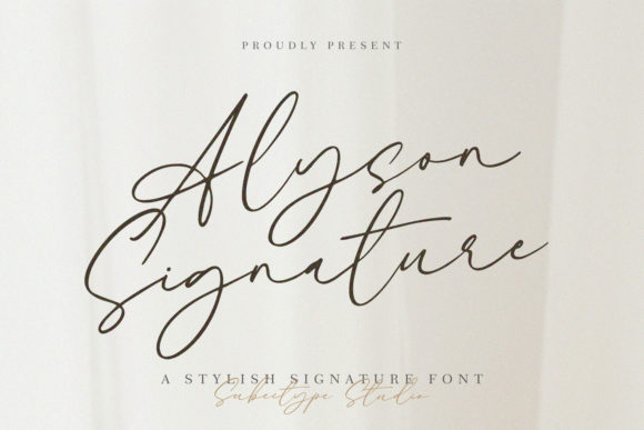 Alyson Signature Font - Featured Image