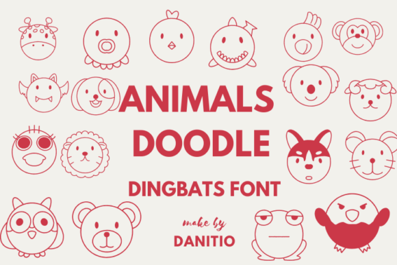 Animals Doodle Font - Featured Image