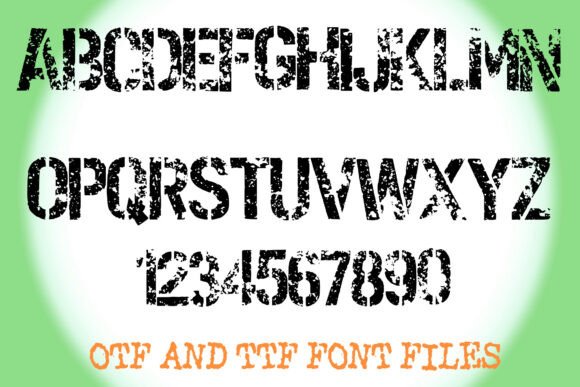 Army Stencil Distressed Font - Featured Image