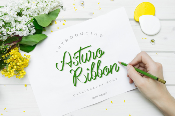 Asturo Ribbon Font - Featured Image