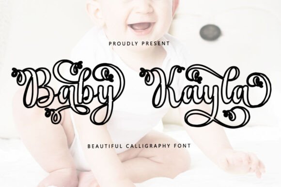 Baby Kayla Outline Font - Featured Image