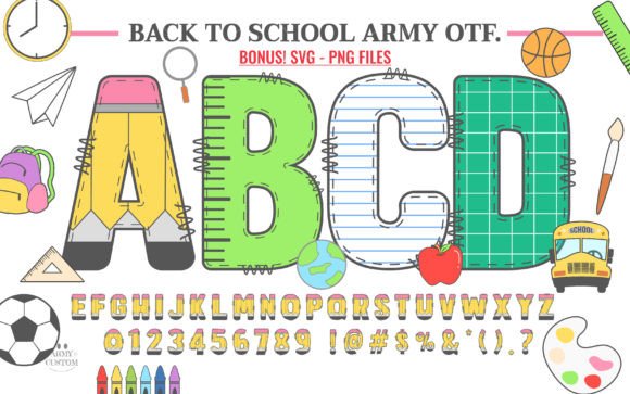 Back to School Army Font - Featured Image