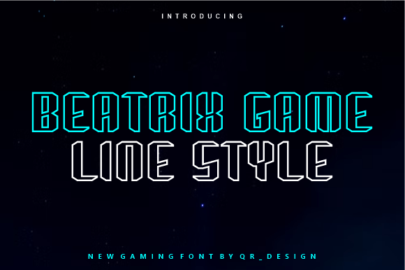 Beatrix Game Line Font - Featured Image