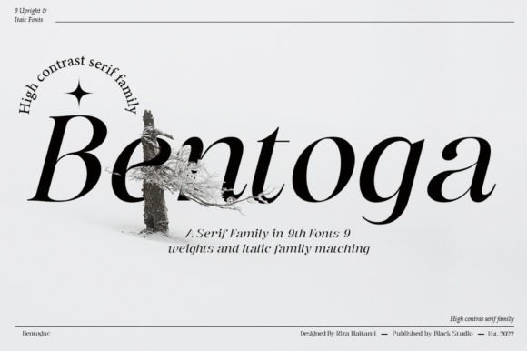 Bentoga Italic Font - Featured Image