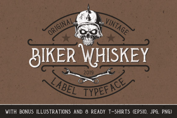 Biker Whiskey Font - Featured Image