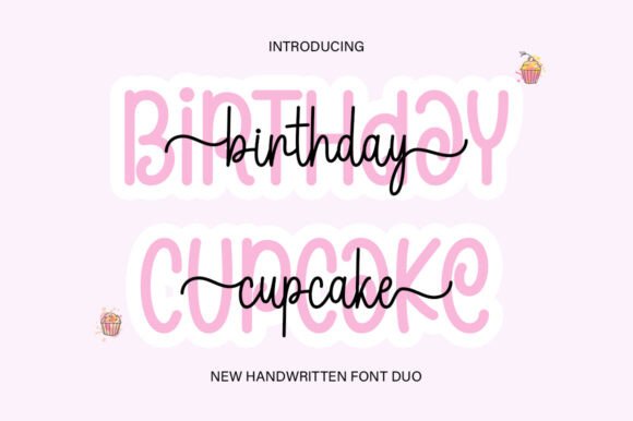 Birthday Cupcake Duo Font - Featured Image