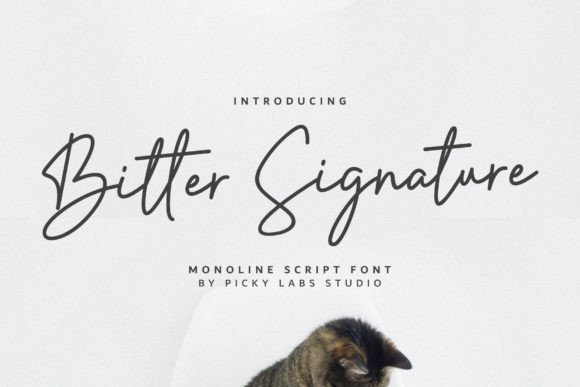 Bitter Signature Font - Featured Image
