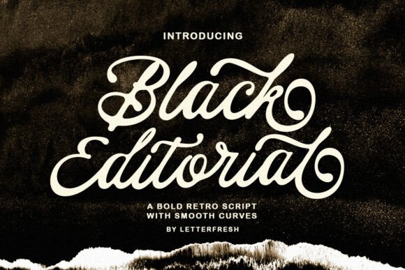 Black Editorial Font - Featured Image