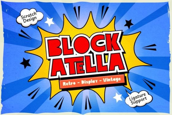 Block Atella Font - Featured Image