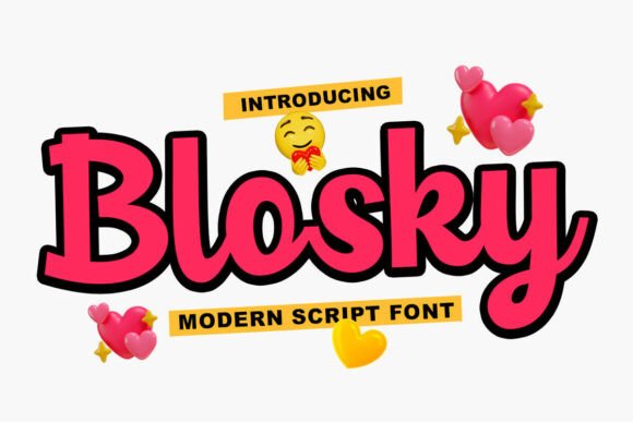 Blosky Script Font - Featured Image