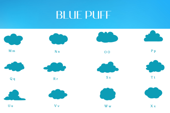 Blue Puff Font - Featured Image