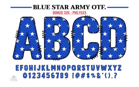 Blue Star Army Font - Featured Image