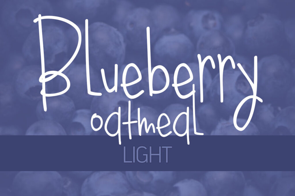 Blueberry Oatmeal Light Font - Featured Image