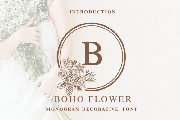Boho Flower Monogram Font - Featured Image