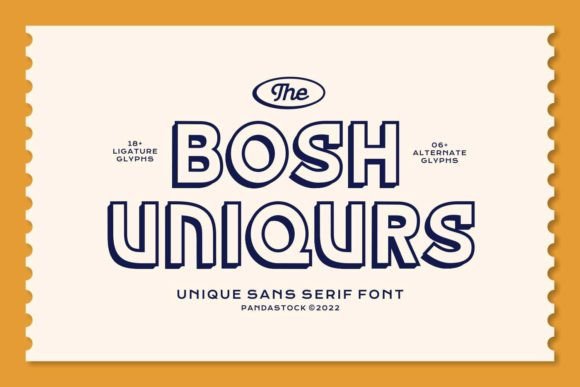 Bosh Uniqurs Font - Featured Image