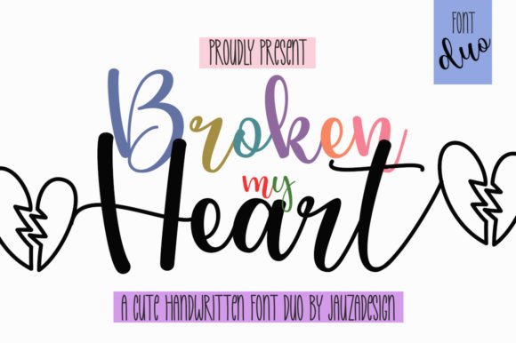 Broken My Heart Font - Featured Image