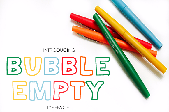 Bubble Empty Font - Featured Image