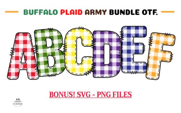 Buffalo Plaid Army Font - Featured Image