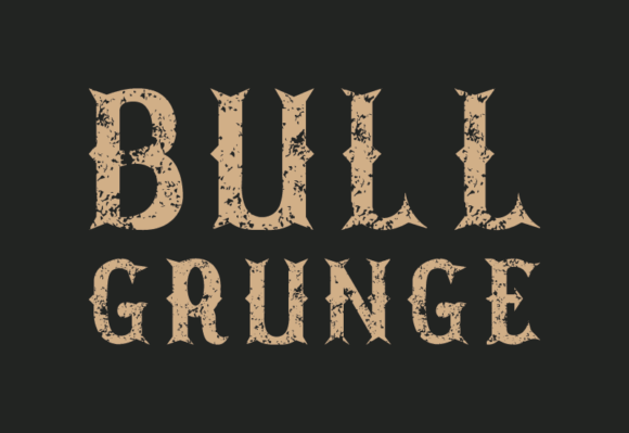 Bull Grunge Font - Featured Image