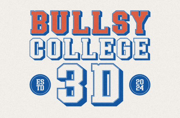 Bullsy College 3d Font - Featured Image