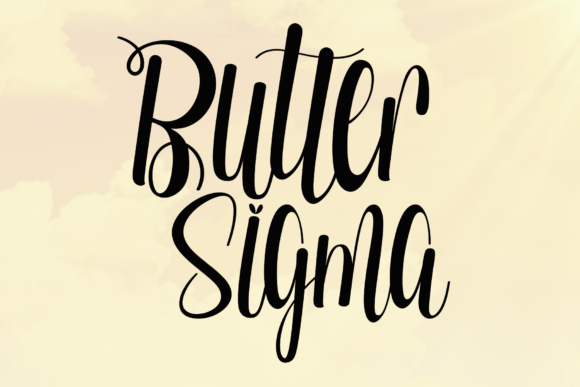 Butter Sigma Font - Featured Image