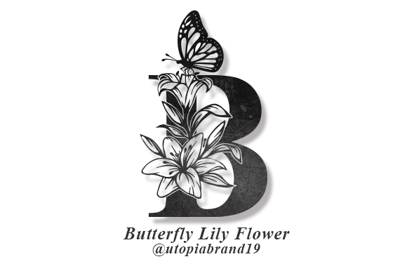 Butterfly Lily Flower Font - Featured Image