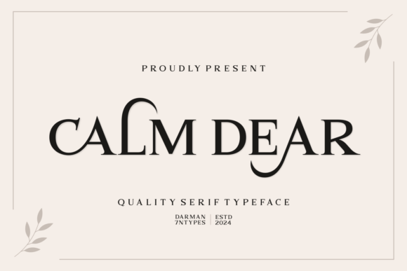 Calm Dear Font - Featured Image