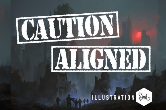 Caution Aligned Font - Featured Image