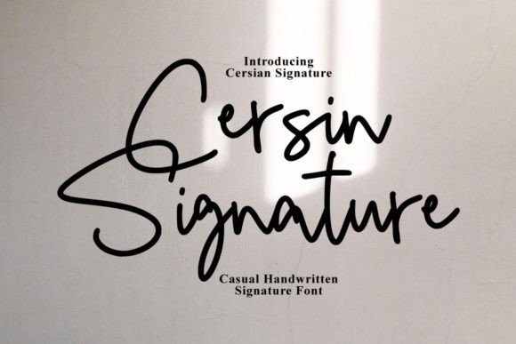 Cersin Signature Font - Featured Image
