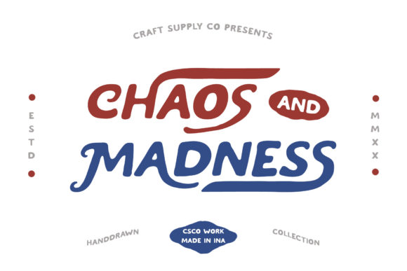 Chaos and Madness Font - Featured Image