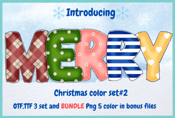 Christmas Color Set Font - Featured Image