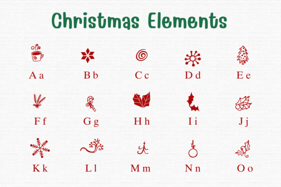 Christmas Elements Font - Featured Image