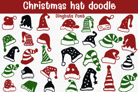 Christmas Hat Doodle Font - Featured Image