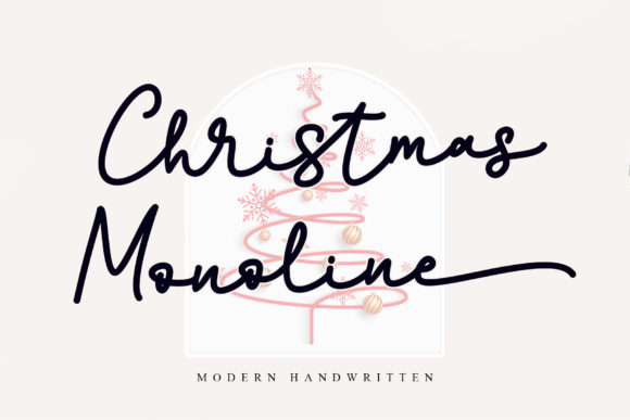 Christmas Monoline Font - Featured Image