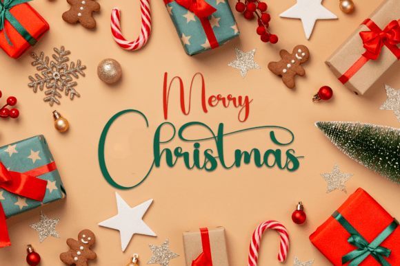 Christmas Rainbow Font - Featured Image