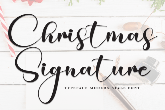 Christmas Signature Font - Featured Image
