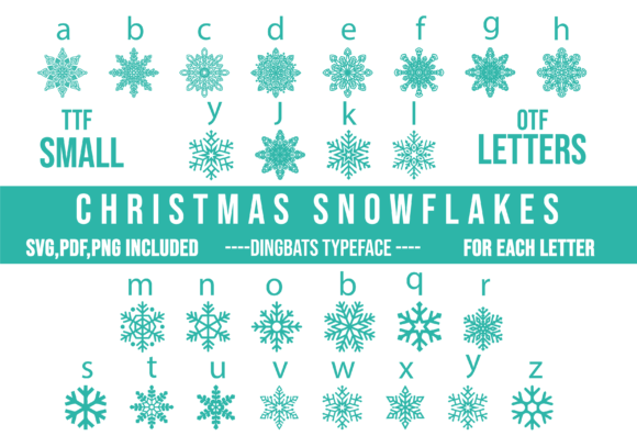 Christmas Snowflakes Font - Featured Image