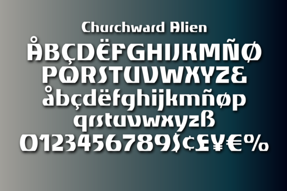 Churchward Alien Font - Featured Image