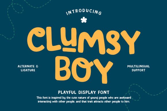 Clumsy Boy Font - Featured Image