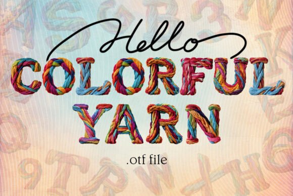 Colorful Yarn Alphabet Font - Featured Image