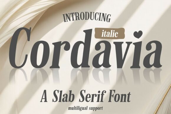 Cordavia Italic Font - Featured Image