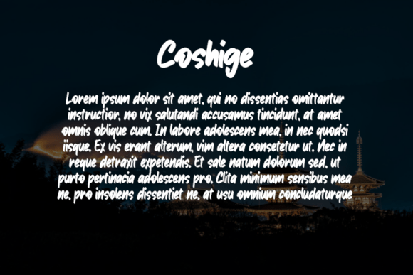 Coshige Font - Featured Image